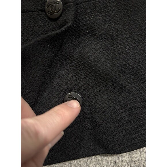 Chanel 03A Mink Fur Wool Black Coat Jacket Women’s Size 44 - Picture 10 of 13